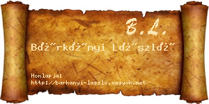 Bárkányi László névjegykártya