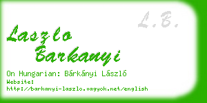 laszlo barkanyi business card