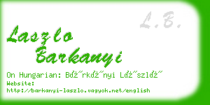 laszlo barkanyi business card